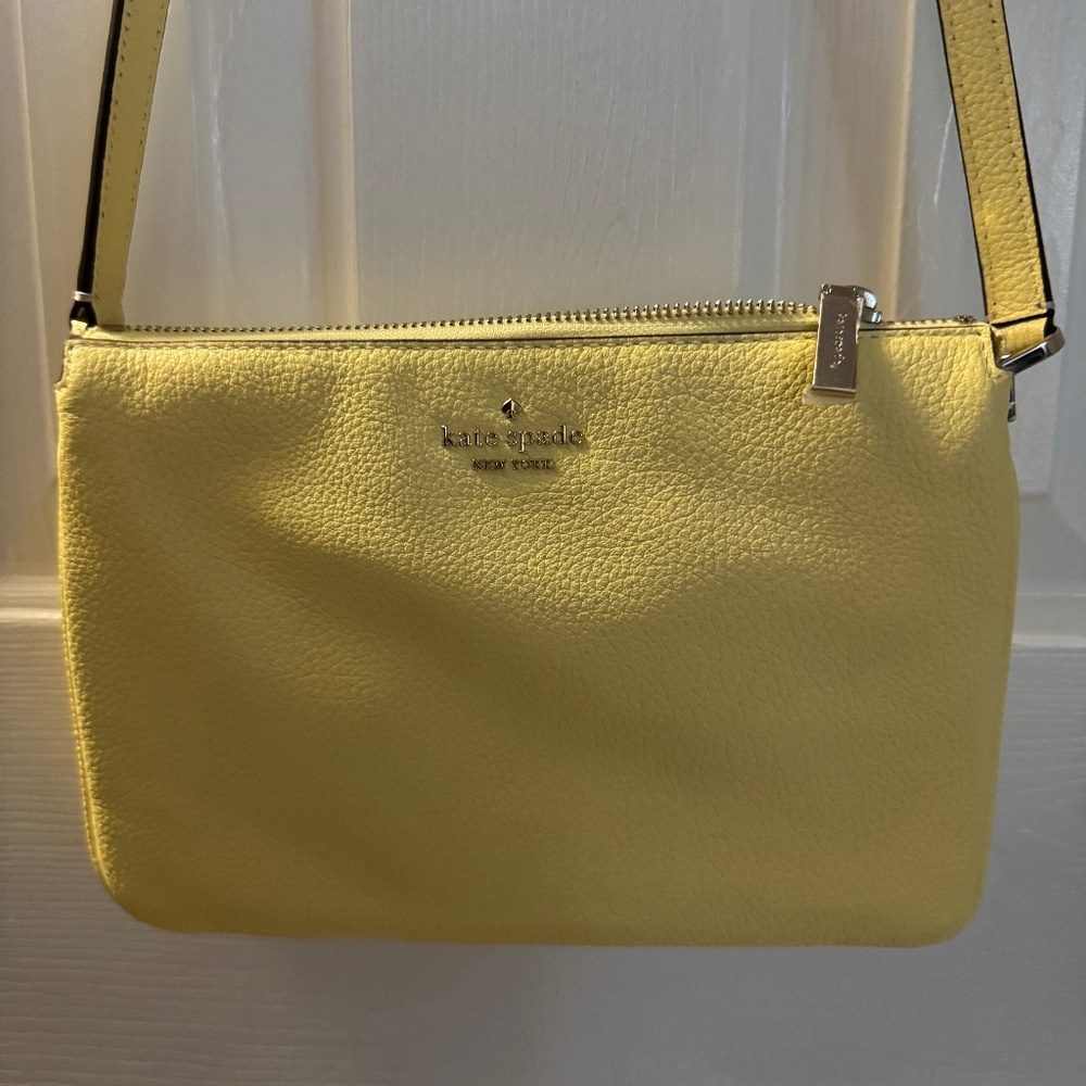 Kate Spade Yellow Pebble Crossbody w/ Matching Wallet NWT